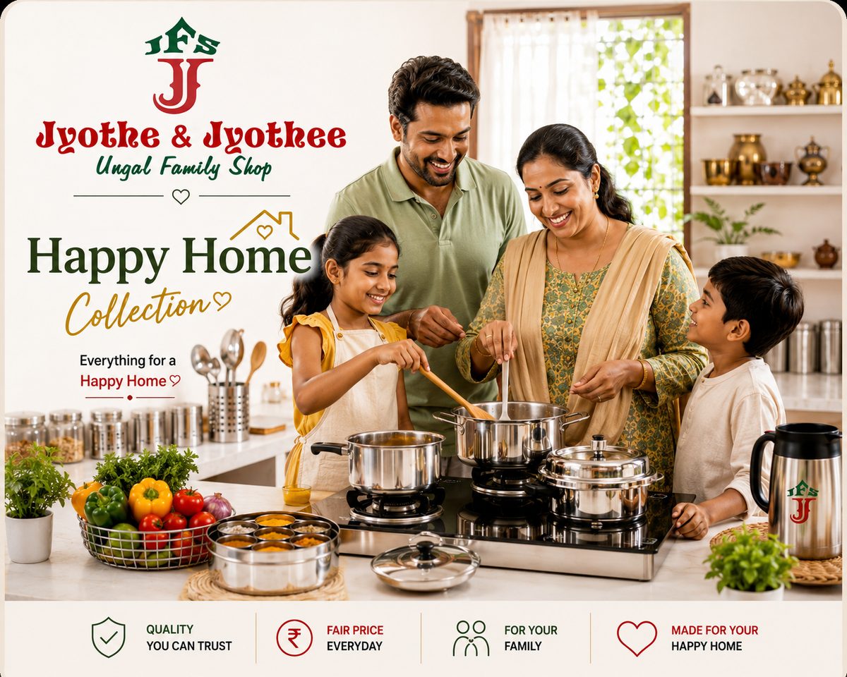Happy Home Collection — a family cooking together with new steel cookware